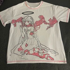 Cute anime shirt . No size seems l-xl
